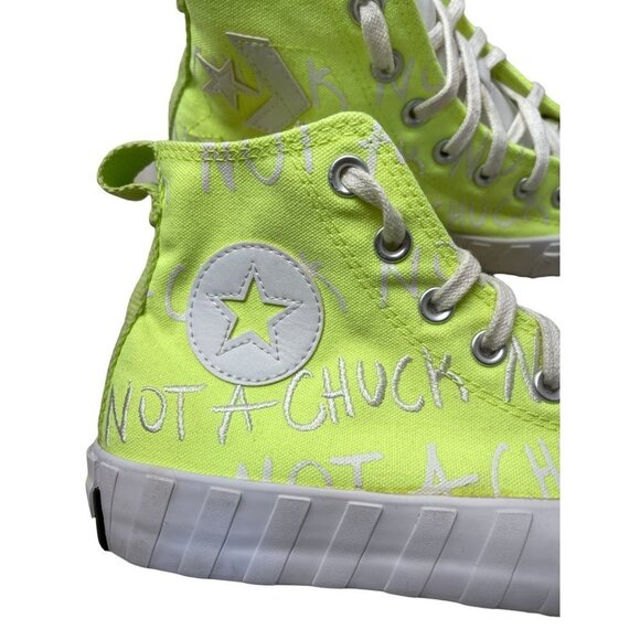 Converse Unt1tl3d Youth Sz 6 W8 Sneakers Not A Chuck All Star Hi Green Volt - Picture 3 of 9